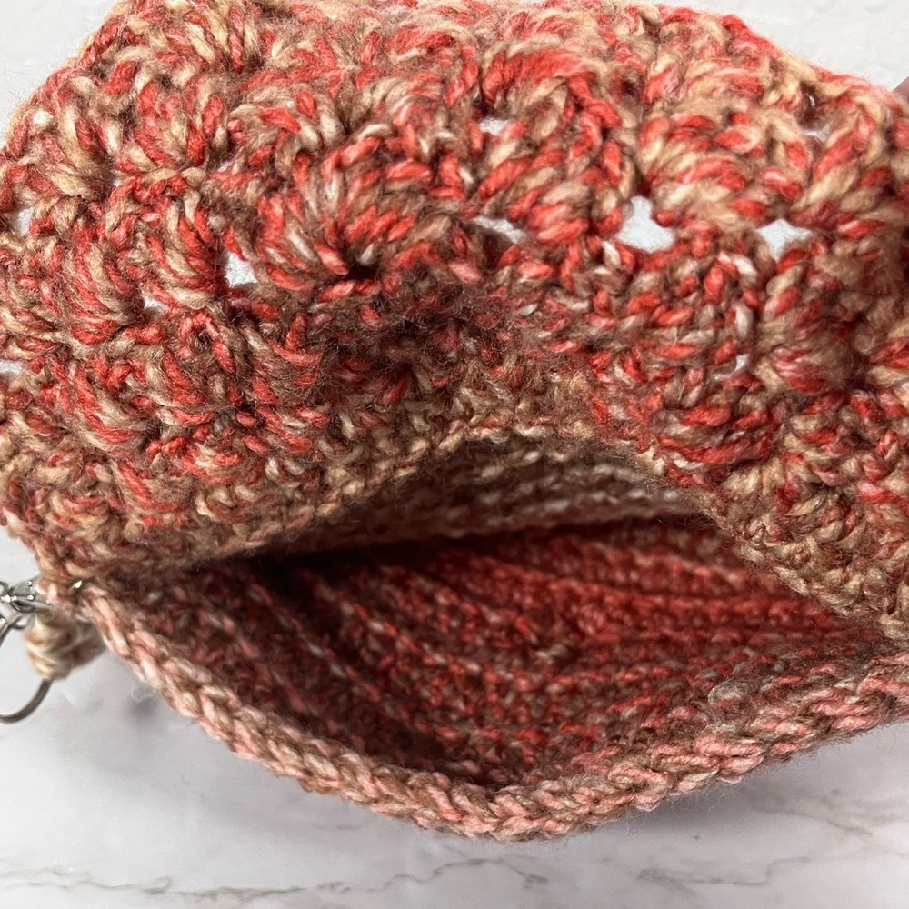 Coral Crochet Wristlet Clutch - Picture 9 of 10